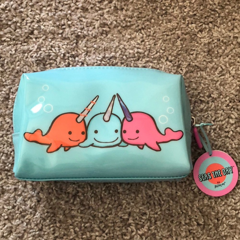 NWT jellycat narhwal pouch